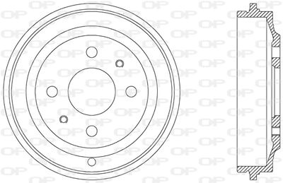 BAD903110 OPEN PARTS Тормозной барабан