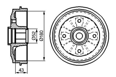 0986477114 BOSCH Тормозной барабан