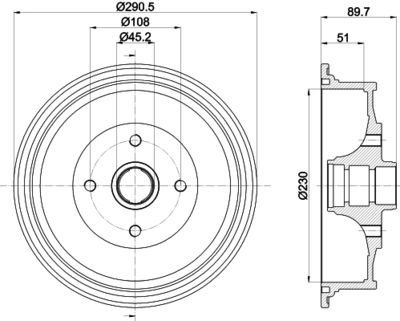 MBD069 MINTEX Тормозной барабан