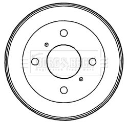 BBR7202 BORG & BECK Тормозной барабан