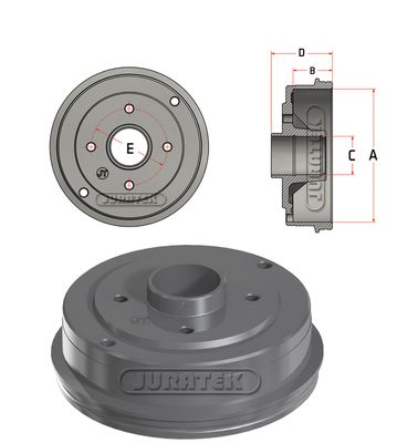 JDR085 JURATEK Тормозной барабан