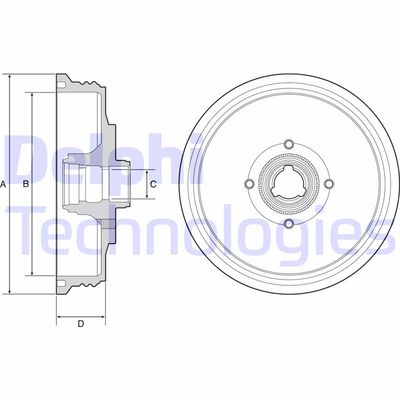 BF510 DELPHI Тормозной барабан
