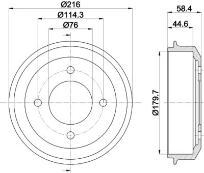 MBD275 MINTEX Тормозной барабан