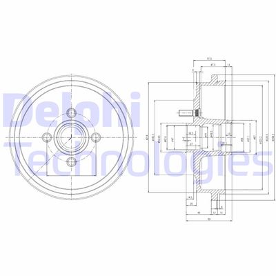 BF147 DELPHI Тормозной барабан