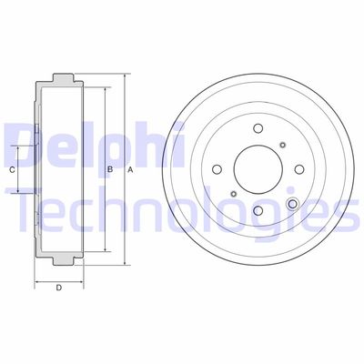 BF616 DELPHI Тормозной барабан