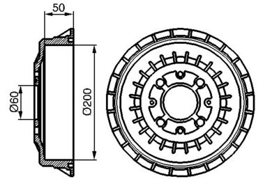 0986477146 BOSCH Тормозной барабан