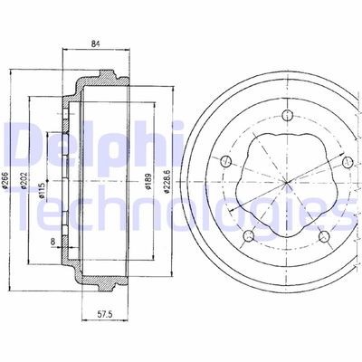 BF292 DELPHI Тормозной барабан