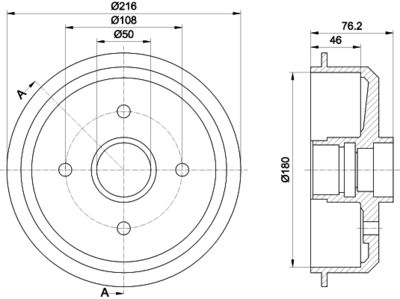 MBD005 MINTEX Тормозной барабан