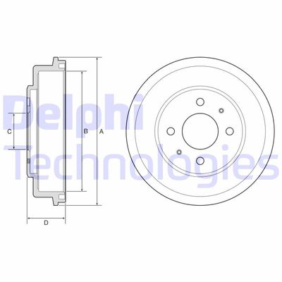 BF582 DELPHI Тормозной барабан