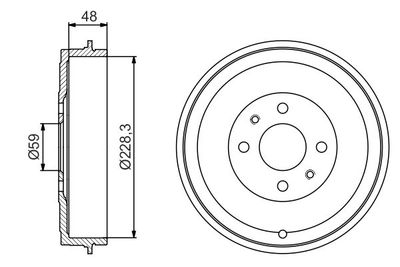 0986477212 BOSCH Тормозной барабан