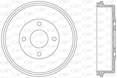 BAD901710 OPEN PARTS Тормозной барабан