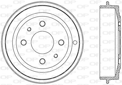 BAD900110 OPEN PARTS Тормозной барабан