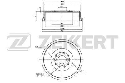 BS5543 ZEKKERT Тормозной барабан