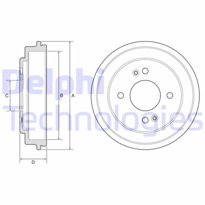 BF612 DELPHI Тормозной барабан