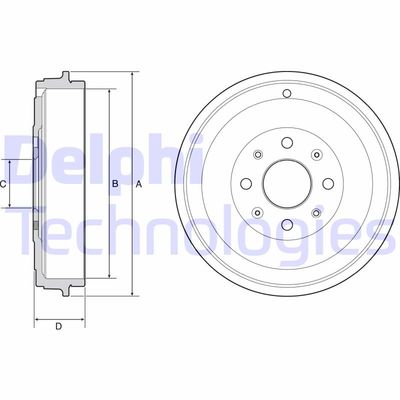 BF503 DELPHI Тормозной барабан