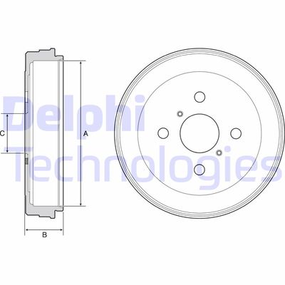 BF530 DELPHI Тормозной барабан