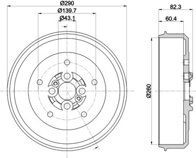 MBD360 MINTEX Тормозной барабан