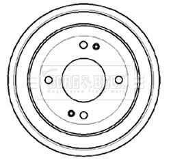 BBR7060 BORG & BECK Тормозной барабан