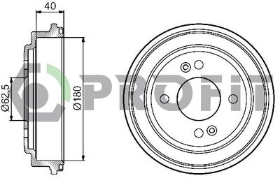 50200042 PROFIT Тормозной барабан