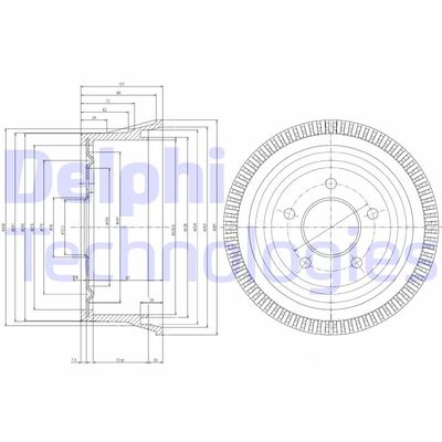 BF387 DELPHI Тормозной барабан