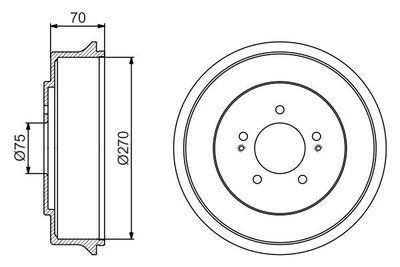 0986477222 BOSCH Тормозной барабан