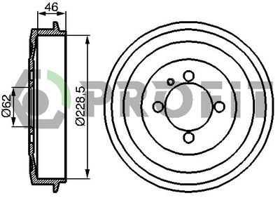 50200003 PROFIT Тормозной барабан