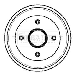 BBR7065 BORG & BECK Тормозной барабан