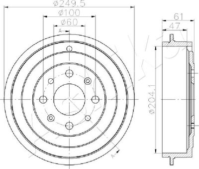 56000606 ASHIKA Тормозной барабан