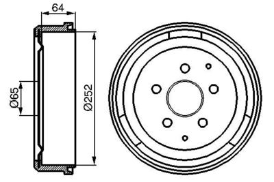 0986477033 BOSCH Тормозной барабан