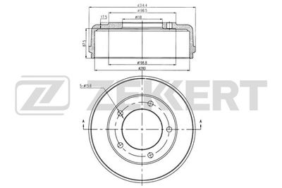 BS5534 ZEKKERT Тормозной барабан