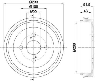 8DT355300791 HELLA PAGID Тормозной барабан