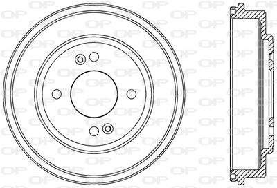 BAD908210 OPEN PARTS Тормозной барабан