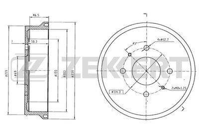 BS6036 ZEKKERT Тормозной барабан