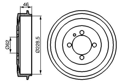 0986477039 BOSCH Тормозной барабан