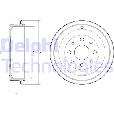 BF502 DELPHI Тормозной барабан