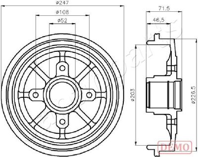 TA0610C JAPANPARTS Тормозной барабан