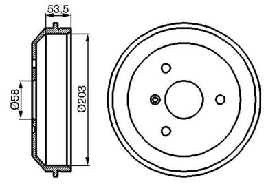 0986477103 BOSCH Тормозной барабан