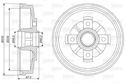 237025 VALEO Тормозной барабан