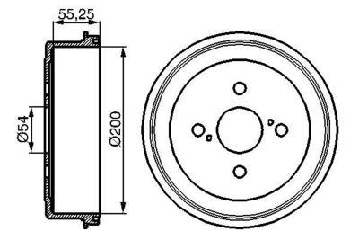 0986477082 BOSCH Тормозной барабан