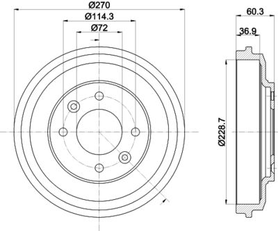 MBD398 MINTEX Тормозной барабан