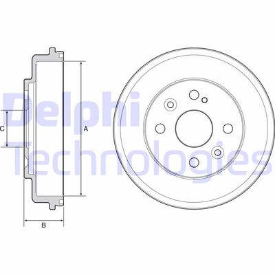 BF542 DELPHI Тормозной барабан