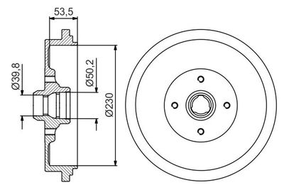 0986477257 BOSCH Тормозной барабан