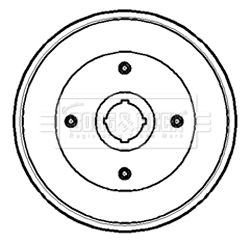BBR7103 BORG & BECK Тормозной барабан