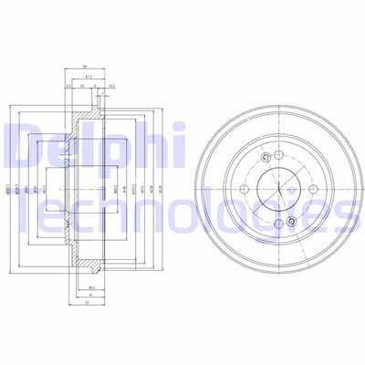 BF517 DELPHI Тормозной барабан