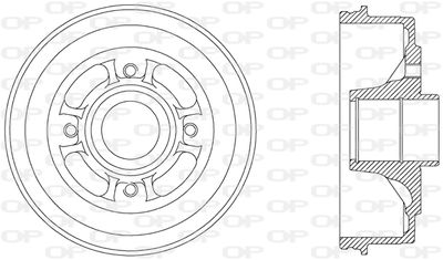 BAD900630 OPEN PARTS Тормозной барабан