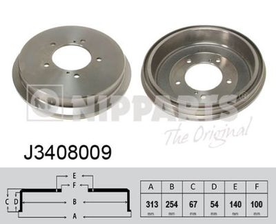 J3408009 NIPPARTS Тормозной барабан