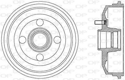 BAD905840 OPEN PARTS Тормозной барабан