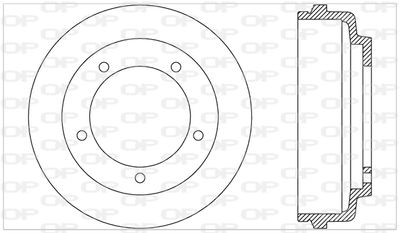 BAD903410 OPEN PARTS Тормозной барабан