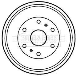 BBR7234 BORG & BECK Тормозной барабан