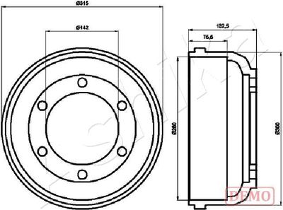 56000317C ASHIKA Тормозной барабан